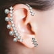 thumbnail image 5 of HomeKingdee Zircon Pearl Clip-On Earrings for Women Without Ear Holes - Fashionable AAA Zirconia Studded Earrings for Valentine's Day Gifts and Everyday Wear, 5 of 5