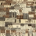 thumbnail image 1 of Ahgly Company Indoor Square Contemporary Reddish Brown Southwestern Area Rugs, 3' Square, 1 of 6