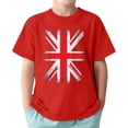 thumbnail image 1 of TAIAOJING T-Shirts Polyvalents Garçon Fille Impression Manches Courtes Col Rond T-Shirts Haut Drapeau Vintage pour Nourrisson à Adolescent Coupe Décontractée Léger Tenue Quotidienne, 1 of 3