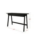 thumbnail image 5 of Home Design Serafina Writing Desk with Spacious Tabletop and Built-In Drawer, Modern Clean-Lined Design for Home Office, Study Space, or Remote Work, Black, 5 of 8