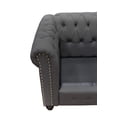 thumbnail image 3 of Bowery Hill Transitional Fabric Upholstered Living Arm Chair in Charcoal, 3 of 8