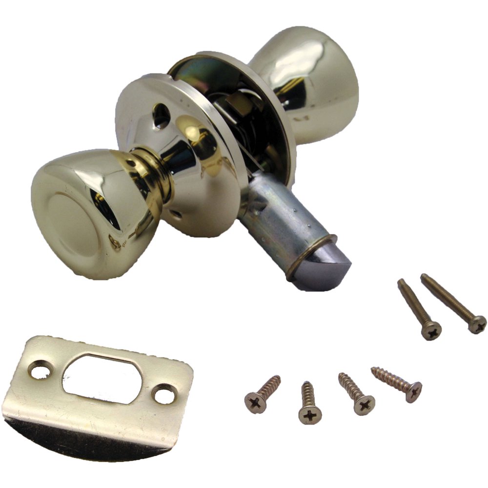 AP Products 013203 Passage Door Knob, Polished Brass