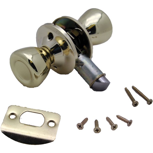 AP Products 013203 Passage Door Knob, Polished Brass