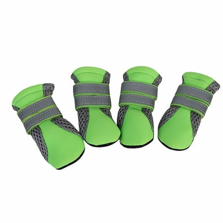 Dog Boots Reflective Lightweight Pet Dog Shoes Paw Protector With Anti-Slip Sole For Small and Big Dogs