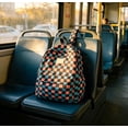 thumbnail image 4 of BiFandian Checkerboard Pattern Plaid Backpack, Korean Style Lightweight Casual Daypack with Roomy Compartment, Stylish Carryall Bag for Daily Commute Outdoor Errand Use, 4 of 6