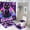 style-7, variant on Rainbow Space Cat Shower Curtain Bathroom Sets Toilet Lid Rug, Rugs Mat Bath Mat And Contour Mat, Shower Curtain 4Pcs