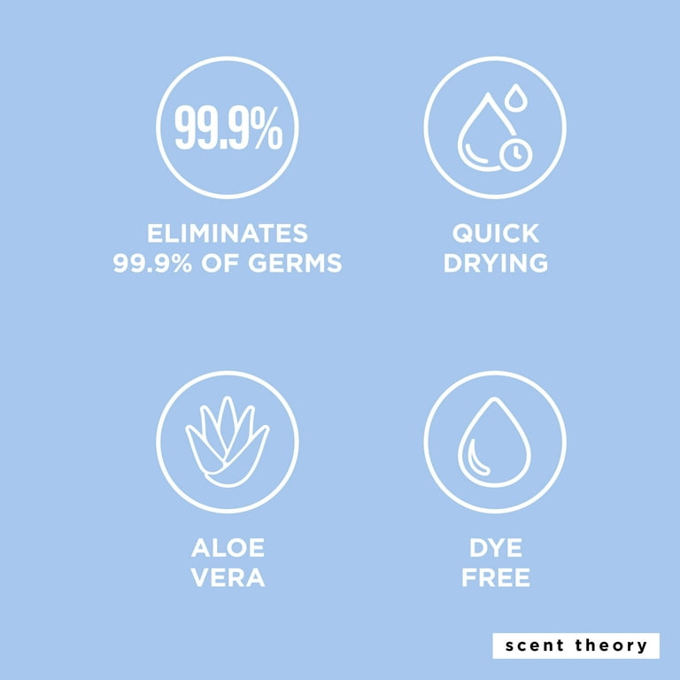 Scent Theory Hand Sanitizer Spray, Rainfall, 1 fl oz