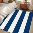 thumbnail image 4 of Navy Blue White Stripe 3x5 Area Rugs for Living Room, Simple Style Striped Non Slip Floor Mat Washable Low-Profile Indoor Carpet for Bedroom, Dining Room, Bathroom, 4 of 9
