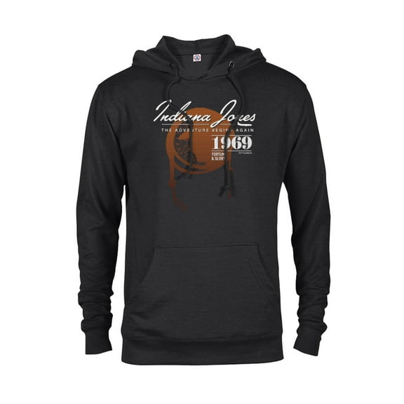Lucasfilm Indiana Jones and the Dial of Destiny 1969 Again - Pullover Hoodie for Adults - Customized-Black