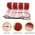 thumbnail image 4 of Electric Floor Heating Kit Pad Digital Thermostat 220V Radiant Warming Equipment, 4 of 5