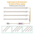 thumbnail image 3 of Yuarrent Tiras de luz LED creciente USB ABS Phytolamp 5 modos de iluminación Linterna ajustable Luces de espectro completo para oficina Invernadero Jardín y Patio Cuatro Cabezas Rosa Yuarrent HA011849-07B, 3 of 6