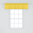 thumbnail image 2 of Floral Window Valance Pack of 2, Pattern of Ornamental Summer Daisies Top View Vibrant Sunny Tone, Rod Pocket Curtain Valances for Kitchen Bedroom, 54" X 12", Yellow Yellow, by Ambesonne, 2 of 4
