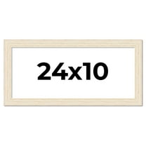 24x10 Frame White Barnwood Picture Frame Includes UV Acrylic Plexiglass, Acid Free Foam Backing