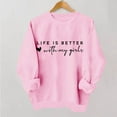 thumbnail image 2 of Busydd Valentines Tops for Women Trendy Comfy Love Heart Sweatshirt for Women Casual Long Sleeve Round Neck Valentines Outfits for Women M, 2 of 6