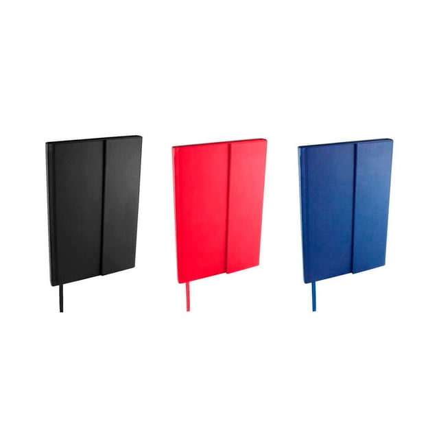 Paquete 48 piezas Libreta con solapa magnética y separador de hojas negro 15 x 21