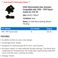 thumbnail image 2 of HVAC Recirculation Door Actuator - Compatible with 1998 - 1999 Toyota Avalon XL 3.0L V6, 2 of 2