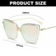 thumbnail image 2 of Gafas de sol reflectantes con forma de ojo de gato, PC y materiales metálicos que combinan con todo, con personalidad a la moda, 2 of 5