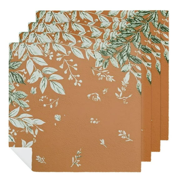 PHYHOO Fall Cloth Napkins Thanksgiving Autumn Flowers Party Dinner Decoration Washable Napkins 2 PCS