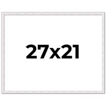 27x21 Frame White Real Wood Picture Frame Width 0.75 inches | Interior Frame Depth 0.5 inches |