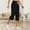 Black, variant on Outfmvch Cropped Linen Pants Women Women's Culottes Cropped Linen Palazzo Trousers Paper Bag Pants Yoga Capris with Pockets Cotton Linen Pants Straight Wide Leg Loose Fit Wide Leg Black S-3XL