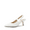 WHITE, variant on Women’s Slingback Kitten Heel Closed Toe Pumps – Low Heels, Elegant Dress Shoes for Wedding, Bridal, Party, and Casual Wear