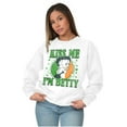 thumbnail image 3 of Betty Boop Saint Paddys Kiss Me Women Crewneck Sweatshirt Brisco Brands M, 3 of 6