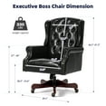thumbnail image 3 of AVAWING Classic Boss Chair Wingback Traditional Chair High Back Faux Leather Chair Ergonomic Executive Office Chair Swivel Desk Chair, Black, 3 of 7