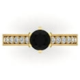 thumbnail image 4 of 1.25 ct tw Black & White Center Black Diamond Accented Engagement Ring 14K Yellow Gold, 4 of 5