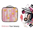 thumbnail image 6 of FORMRS Travel Makeup Bag Large Capacity Train Case Cosmetic Organizer with Adjustable Dividers, Flat Yellow Stars, 6 of 8