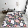 thumbnail image 6 of Throw Blanket for Couch Sofa and Bed, Llamas Super Soft Plush Throw Blanket, Fuzzy Cuteness Comfy Warm Washable Flannel Blanket & Throws for All Season 40"x30", 6 of 7