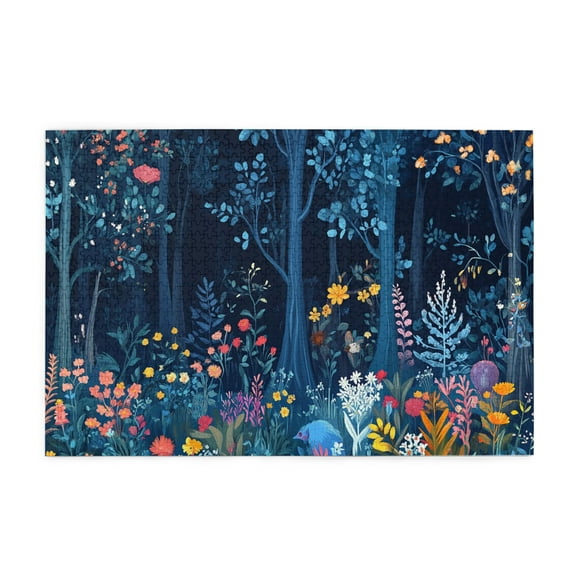 1000 PCS Magical Forests - 1000 Piece Wooden Jigsaw Puzzle,Wonderful imagination,Stunningly Vibrant Colors,Characterized by vibrant and beautiful illustrations,depicting a unique forest