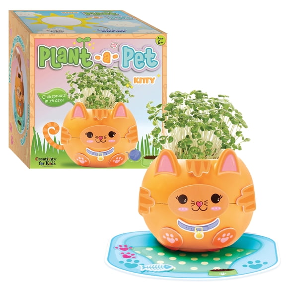 Creativity for Kids Plant-A-Pet: Kitty - Arts and Crafts for Kids, Gifts for Girls and Stocking Stuffers, Boy and Girl Toys (Ages 6 )