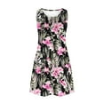 thumbnail image 4 of Ovzne Robes pour Femmes 2025 Robe pour Femme Femmes Décontractée Ample Été Robe Imprimée Sans Manches Col en V Haut/chemise Ensemble Robe d'Été Imprimée Liquidation, 4 of 7
