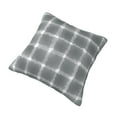 thumbnail image 3 of YFYANG Square Decorative Throw Pillow Case (Without Pillow Insert), Grey Abstract Watercolor Plaid Bedroom Sofa Car Cushion Cover, 24"x24", 3 of 9