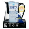 Brita Monterey Water Filter Pitcher + 2 Brita Filters, Red, 10 Cup Capacity