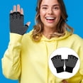 thumbnail image 1 of AURARMLET Guantes Sin Dedos De Para Yoga Deportivos Antideslizantes Negros Cómodos Y Transpirables, 1 of 8