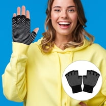 BESTYASH Breathable Gloves for Yoga Sports Fingerless Grip Gloves 1 Pair