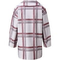 thumbnail image 5 of Uhndy Winter Jackets Coats for Women, Winter Women Plaid Lapel Woolen Button Up Pocketed Long Sleeve Shirt Coat Jacket Outwear Christmas Gifts for Women, 5 of 6