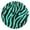 Black, variant on Mint Green Zebra Print Pattern Wall Clock 10in Round Artistic Oil Painting Home Decor Desk Table Clock