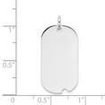 thumbnail image 3 of 14k White Gold Plain .011 Gauge Engravable Dog Tag w/Notch Disc Charm, 3 of 3