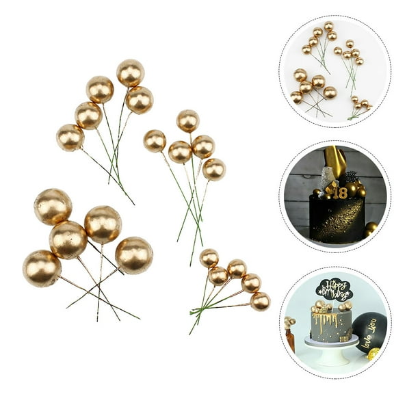 WHAMVOX 20Pcs Delicate Cake Balls Multifunction Cake Decors Replaceable Cake Topper