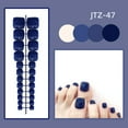 thumbnail image 5 of 24Pcs New Full Cover Bright Manicure Press-on Nails False Toenail Detachable Solid Color Fake Toe Nails JTZ-120, 5 of 8