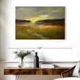 thumbnail image 3 of Elephant Stock Light Across The Meadow I Wall Art - Horizontal Canvas Wall Art - Living Room Wall Decor - Abstract Canvas - Brown And Green Decor By Sheila Finch - 39" x 26", 3 of 8