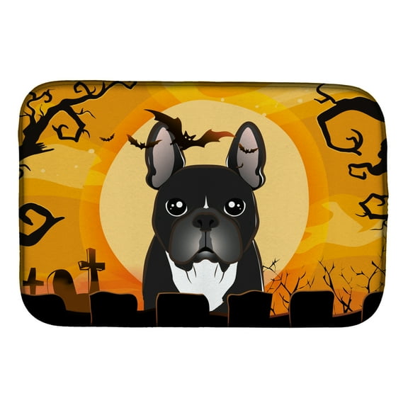 Carolines Treasures BB1785DDM Halloween French Bulldog Dish Drying Mat 14 x 21" multicolor