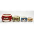 thumbnail image 3 of Ceramic Colorful Owl Measuring Cups Set 4 Pcs Hand Painted Gift, 3 of 3