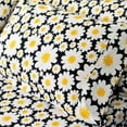 thumbnail image 3 of American Home Collection Floral Bed Sheets, Soft Microfiber Wrinkle Resistance Durable and Easy Care, Daisies Pattern 4 Piece Set for Twin Size Bed, 3 of 6