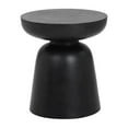 thumbnail image 2 of Sunpan Lucida 18" Round-shaped Modern Concrete End Table in Painted Black, 2 of 3