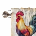 thumbnail image 4 of Vintage Rooster Valances for Windows Farmhouse Kitchen Curtains Valances Rod Pocket Valance Curtains for Kitchen Windows Farmhouse Retro Rustic Animal Prints Window Valances for Bathroom 60"x18", 4 of 6