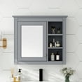 thumbnail image 3 of 30'' x 28'' Wall Mounted Bathroom Storage Cabinet, Modern Bathroom Wall Cabinet with Mirror,Medicine Cabinet, Mirror Cabinet with 3 Open Shelves (Not Include Bathroom Vanity ), 3 of 15