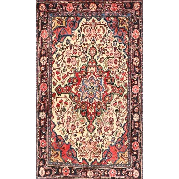 Ahgly Company Indoor Rectangle Traditional Brown Red Medallion Area Rugs, 8' x 10'